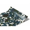 thumbnail image 1 of Rwraps Blue Camouflage Midnight Leaf Matte Vinyl Film Wrap 59in x 11ft Vinyl Vehicle Car Film Sheet, 1 of 9