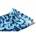 thumbnail image 1 of Rwraps Blue Camouflage Police Strobe Gloss Vinyl Film Wrap 59in x 6ft Vinyl Vehicle Car Film Sheet, 1 of 9