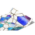 thumbnail image 1 of Rwraps Blue Mosaic Glass Refractions Matte Vinyl Film Wrap 59in x 30ft Vinyl Vehicle Car Film Sheet, 1 of 9