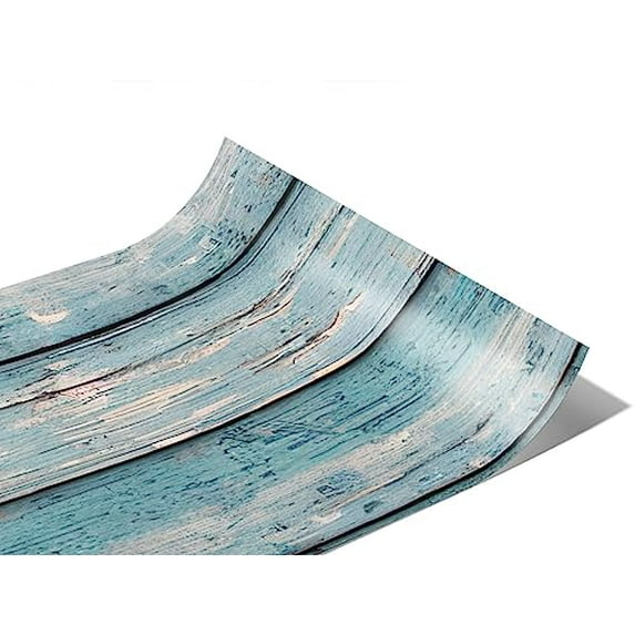 Rwraps Blue Wood Plank Aero Gloss Vinyl Film Wrap 59in x 25ft Vinyl Vehicle Car Film Sheet Roll