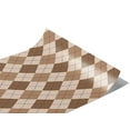 thumbnail image 1 of Rwraps Brown Argyle Fashionable Grandpa Matte Vinyl Film Wrap 59in x 2ft Vinyl Vehicle Car Film, 1 of 9