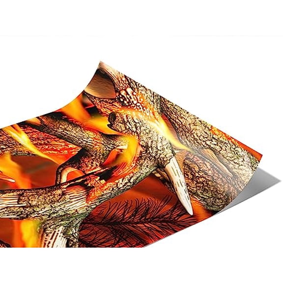 Rwraps Bushwolf Camouflage Obliteration Blaze Gloss Vinyl Film Wrap 59in x 1ft Vinyl Vehicle Car