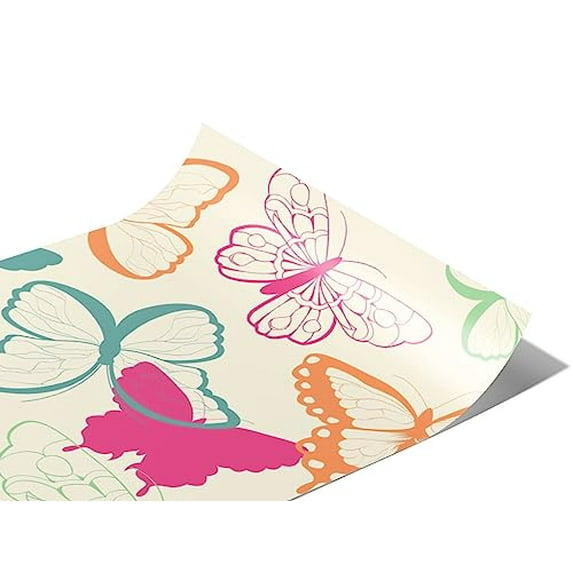 Rwraps Butterfly Groovy Vibes Matte Vinyl Film Wrap 59in x 22ft Vinyl Vehicle Car Film Sheet Roll