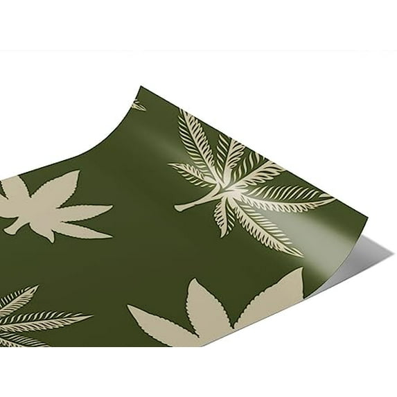 Rwraps Cannabis Cool Cannabanoid Matte Vinyl Film Wrap 59in x 27ft Vinyl Vehicle Car Film Sheet Roll