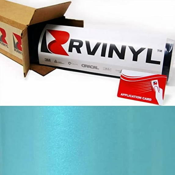 Rwraps Car Film Vinyl Sheet Roll Satin Metallic Turquoise EC-7029 - 5ft x 4ft