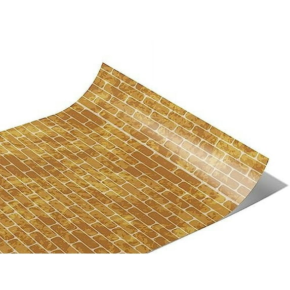 Rwraps Classic Brick Buff Orange Gloss Vinyl Film Wrap 59in x 18ft Vinyl Vehicle Car Film Sheet Roll