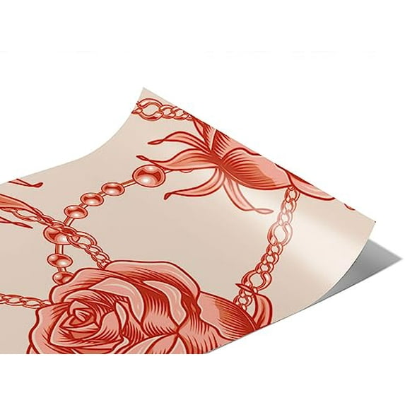 Rwraps Classic Floral Love Chains Matte Vinyl Film Wrap 59in x 10ft Vinyl Vehicle Car Film Sheet