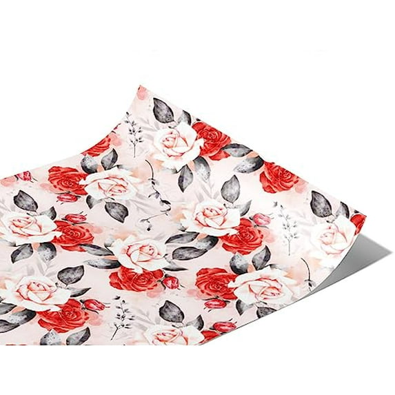 Rwraps Classic Floral Madonna Rose Matte Vinyl Film Wrap 59in x 8ft Vinyl Vehicle Car Film Sheet