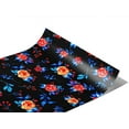 thumbnail image 1 of Rwraps Classic Floral Midnight Begonias Gloss Vinyl Film Wrap 59in x 14ft Vinyl Vehicle Car Film, 1 of 9