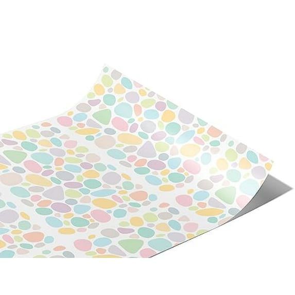 Rwraps Colorful Cobblestone Pastel Rainbow Matte Vinyl Film Wrap 59in x 7ft Vinyl Vehicle Car Film