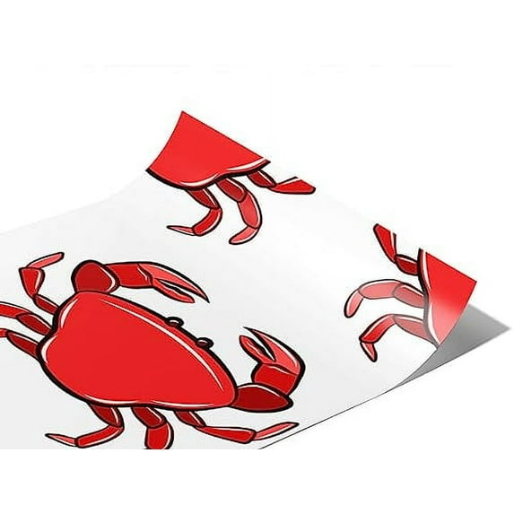 Rwraps Crustacean Cartoon Crabs Matte Vinyl Film Wrap 59in x 14ft Vinyl Vehicle Car Film Sheet Roll