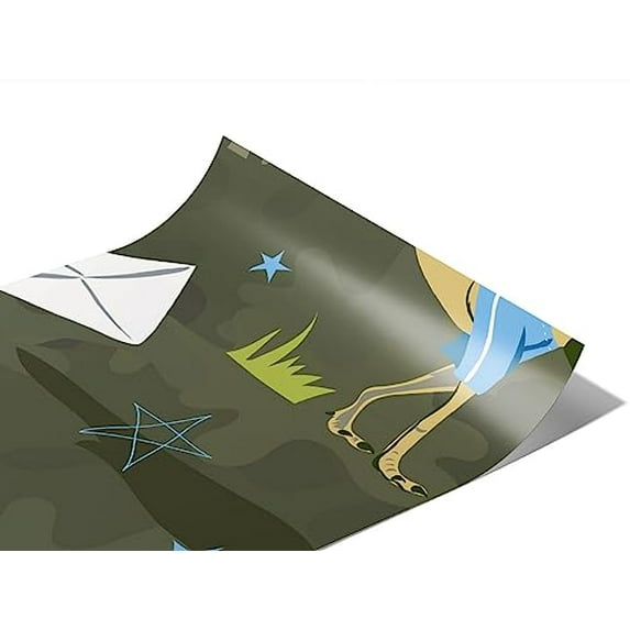 Rwraps Dinosaur Dino Boys Matte Vinyl Film Wrap 59in x 5ft Vinyl Vehicle Car Film Sheet Roll
