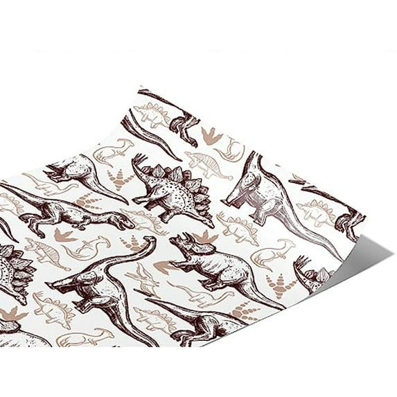 Rwraps Dinosaur Sketchbook Stories Gloss Vinyl Film Wrap 59in x 21ft Vinyl Vehicle Car Film Sheet