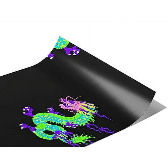 Rwraps Dragon Neon Aggression Matte Vinyl Film Wrap 59in x 19ft Vinyl Vehicle Car Film Sheet Roll