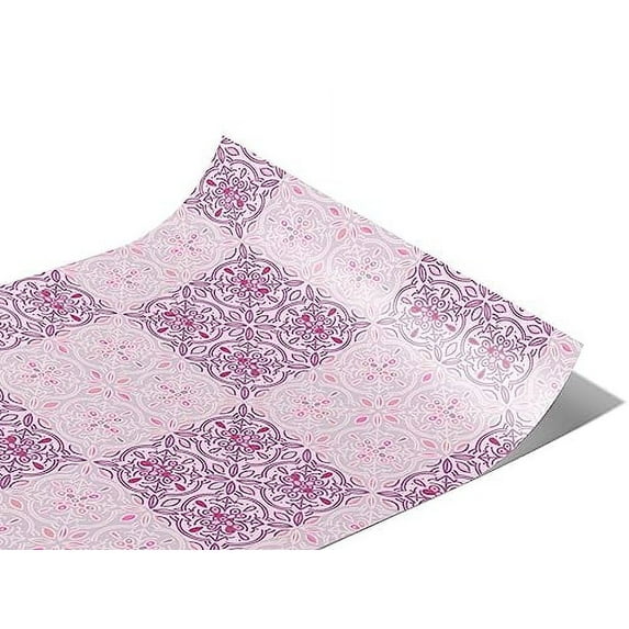 Rwraps Floral Tile Spider Lily Gloss Vinyl Film Wrap 59in x 18ft Vinyl Vehicle Car Film Sheet Roll