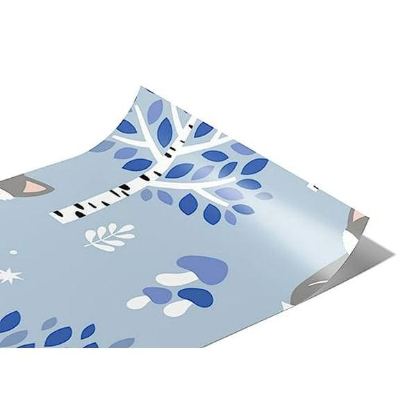 Rwraps Foxes Snowy Sneaks Gloss Vinyl Film Wrap 59in x 29ft Vinyl Vehicle Car Film Sheet Roll
