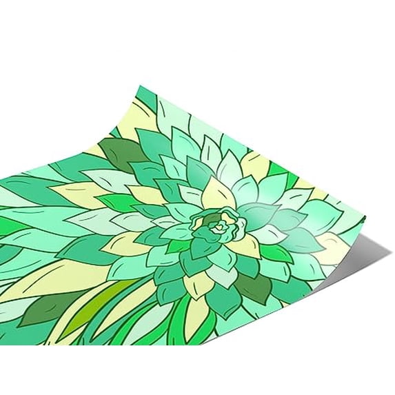 Rwraps Geometric Floral Austere Aranyani Gloss Vinyl Film Wrap 59in x 21ft Vinyl Vehicle Car Film
