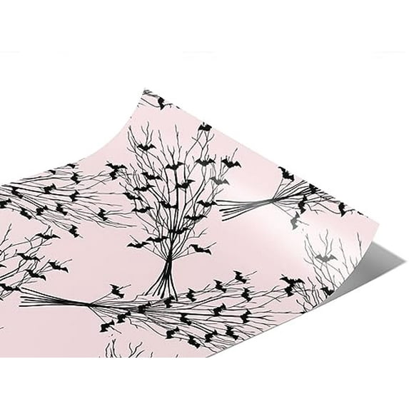 Rwraps Gothic Bat Bouquet Gloss Vinyl Film Wrap 59in x 1ft Vinyl Vehicle Car Film Sheet Roll