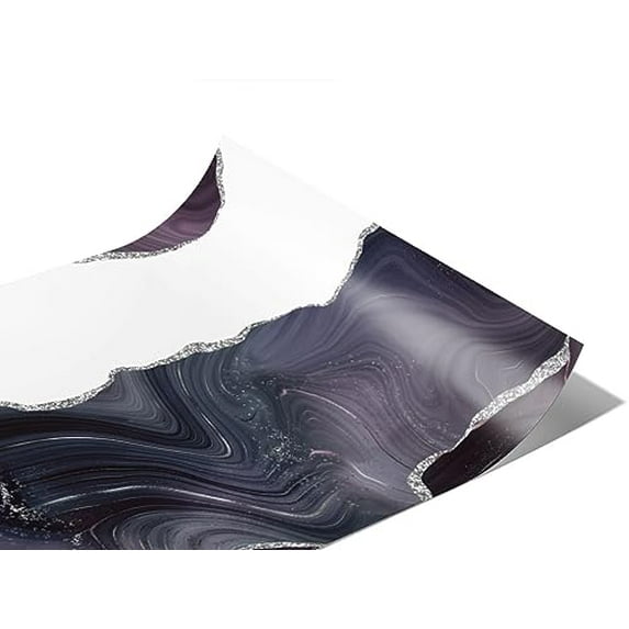 Rwraps Gray Agate Gemstone Storm Waters Matte Vinyl Film Wrap 59in x 14ft Vinyl Vehicle Car Film