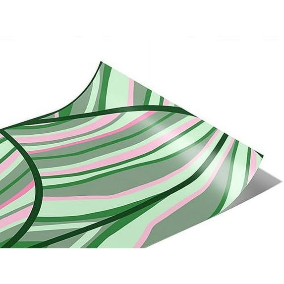 Rwraps Green Art Deco Bubbling Pods Gloss Vinyl Film Wrap 59in x 14ft Vinyl Vehicle Car Film Sheet