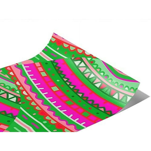 Rwraps Green Art Deco Watermelon Suggestion Matte Vinyl Film Wrap 59in x 7ft Vinyl Vehicle Car Film