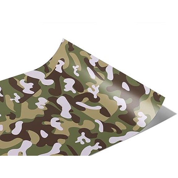 Rwraps Green Camouflage Moss DPM Matte Vinyl Film Wrap 59in x 2ft Vinyl Vehicle Car Film Sheet Roll