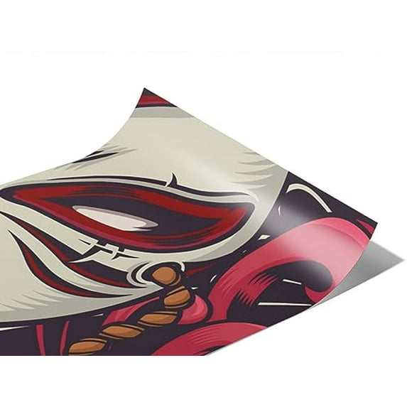 Rwraps Japanese Grinning Kitsune Gloss Vinyl Film Wrap 59in x 12ft Vinyl Vehicle Car Film Sheet Roll
