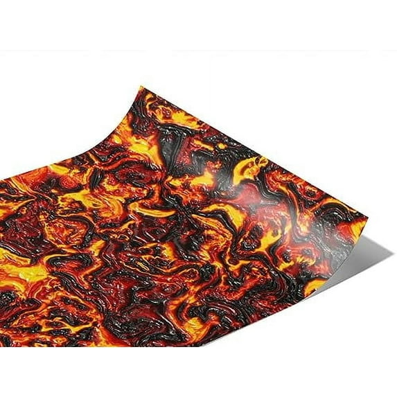 Rwraps Lava Lava Tube Gloss Vinyl Film Wrap 59in x 6ft Vinyl Vehicle Car Film Sheet Roll