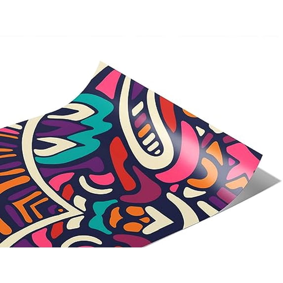 Rwraps Mandala Psychedelic Gosper Gloss Vinyl Film Wrap 59in x 17ft Vinyl Vehicle Car Film Sheet