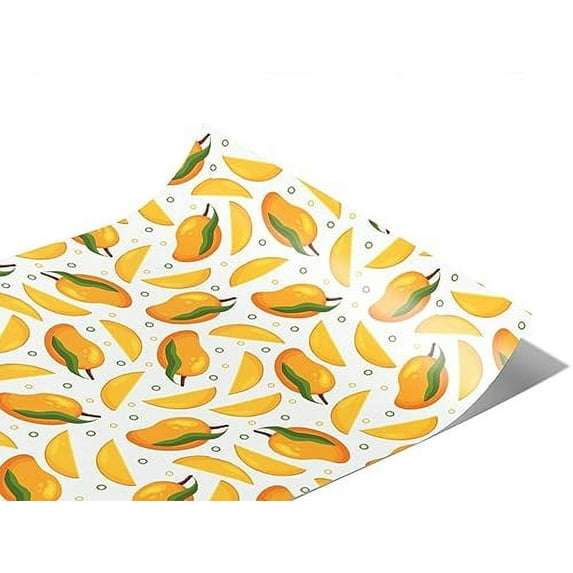 Rwraps Mango Alphonso Strain Gloss Vinyl Film Wrap 59in x 1ft Vinyl Vehicle Car Film Sheet Roll