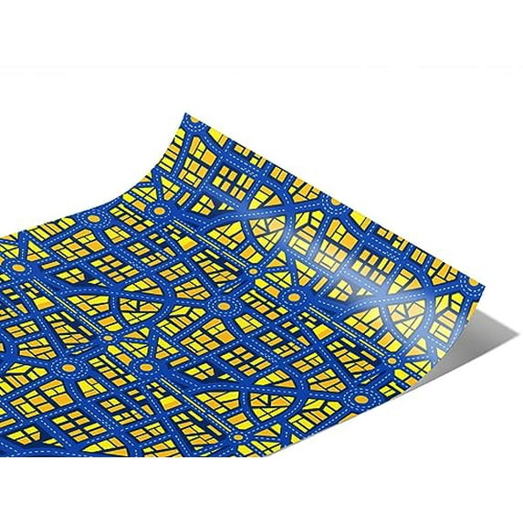 Rwraps Mapped Cityscape Roundabout Nightmare Matte Vinyl Film Wrap 59in x 26ft Vinyl Vehicle Car