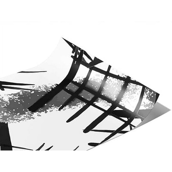 Rwraps Monochrome Abstract Anger Breakout Gloss Vinyl Film Wrap 59in x 6in Vinyl Vehicle Car Film
