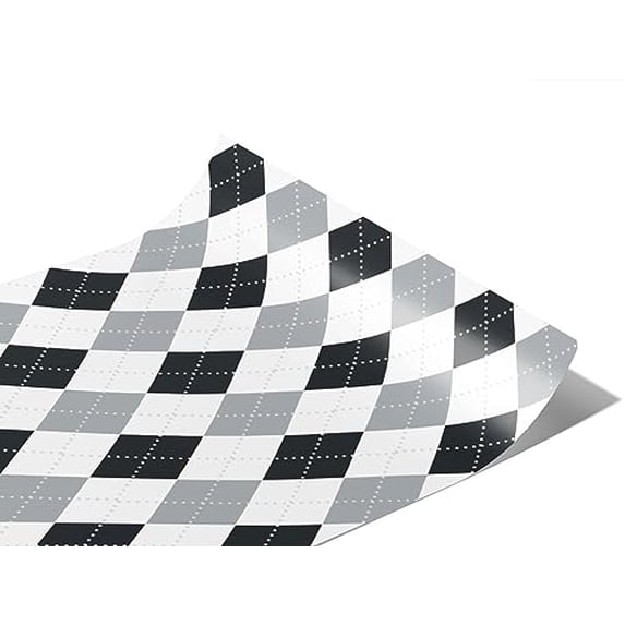 Rwraps Monochrome Argyle Pesky Pebbles Matte Vinyl Film Wrap 59in x 1ft Vinyl Vehicle Car Film Sheet