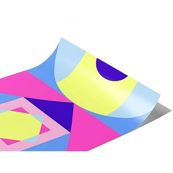 Rwraps Multicolored Mosaic Pleasure Boat Matte Vinyl Film Wrap 59in x 17ft Vinyl Vehicle Car Film