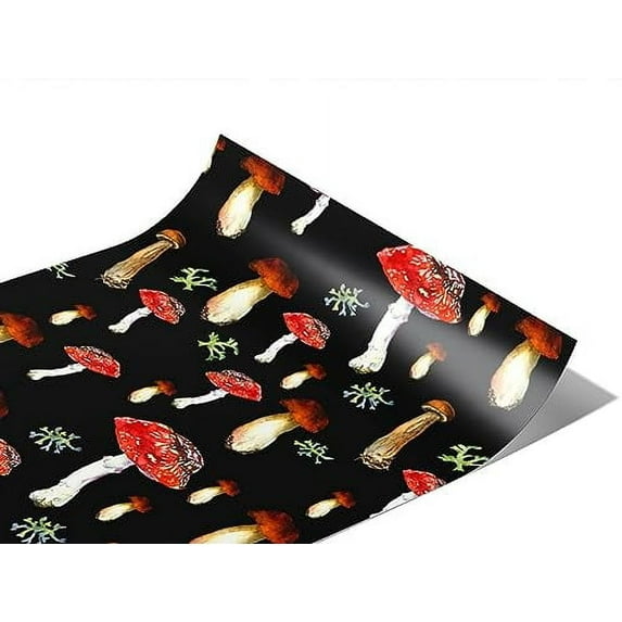 Rwraps Mushroom Nighttime Fungus Matte Vinyl Film Wrap 59in x 6ft Vinyl Vehicle Car Film Sheet Roll