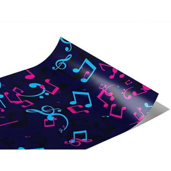 Rwraps Music Electric Notes Matte Vinyl Film Wrap 59in x 6in Vinyl Vehicle Car Film Sheet Roll