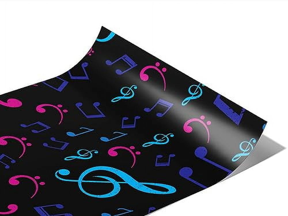 Rwraps Music Midnight Notes Matte Vinyl Film Wrap 59in x 4ft Vinyl ...