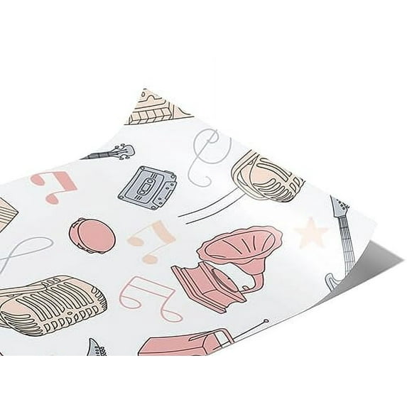 Rwraps Music Press Record Matte Vinyl Film Wrap 59in x 5ft Vinyl Vehicle Car Film Sheet Roll