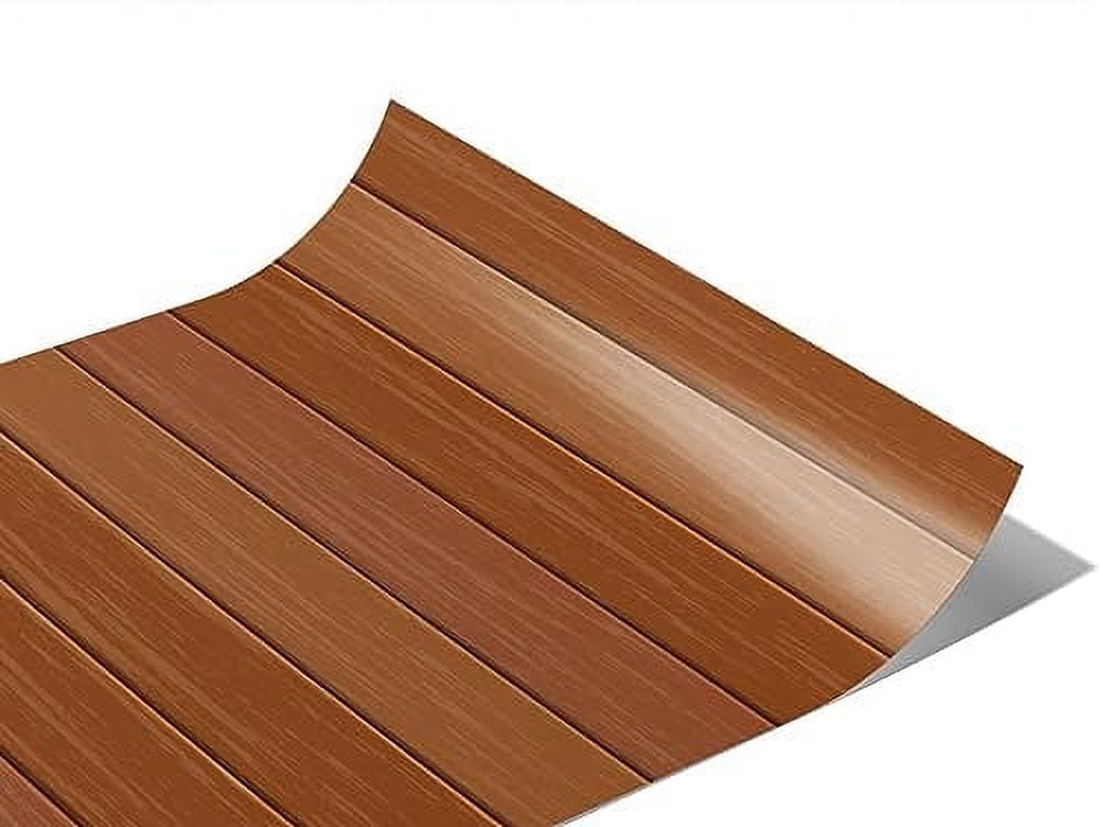 Rwraps Natural Horizontal Wood Plank Amaretto Gloss Vinyl Film Wrap ...