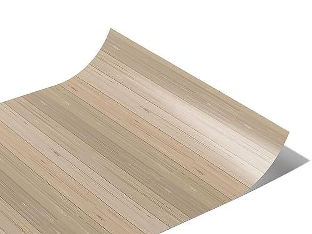 Rwraps Natural Horizontal Wood Plank Distressed White Gloss Vinyl Film ...