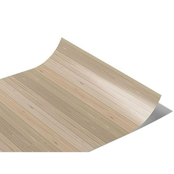 Rwraps Natural Horizontal Wood Plank Distressed White Matte Vinyl Film Wrap 59in x 16ft Vinyl