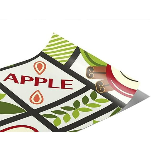 Rwraps Novelty Mosaic Apple A Day Gloss Vinyl Film Wrap 59in x 24ft Vinyl Vehicle Car Film Sheet