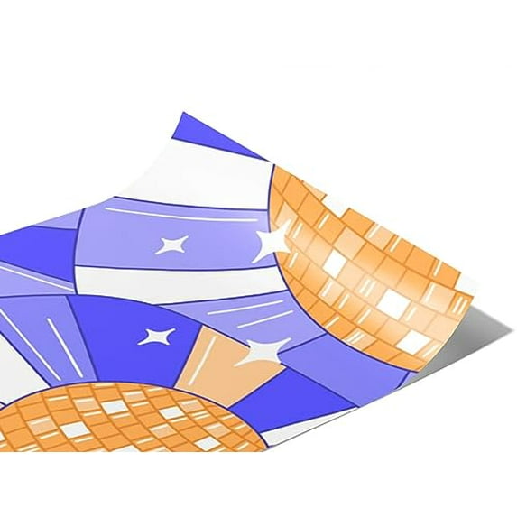 Rwraps Novelty Mosaic Boys Disco Gloss Vinyl Film Wrap 59in x 10ft Vinyl Vehicle Car Film Sheet Roll