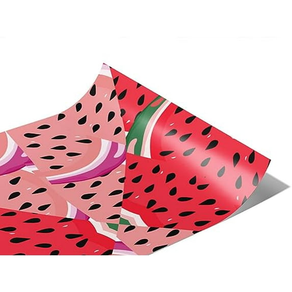 Rwraps Novelty Mosaic Juicy Watermelon Gloss Vinyl Film Wrap 59in x 8ft Vinyl Vehicle Car Film Sheet