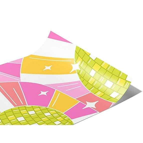 Rwraps Novelty Mosaic Ladies Disco Gloss Vinyl Film Wrap 59in x 4ft Vinyl Vehicle Car Film Sheet