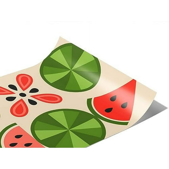 Rwraps Novelty Mosaic Watermelon Cravings Gloss Vinyl Film Wrap 59in x 16ft Vinyl Vehicle Car Film