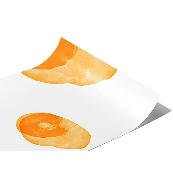 Rwraps Orange Watercolor Hard Work Matte Vinyl Film Wrap 59in x 5ft Vinyl Vehicle Car Film Sheet
