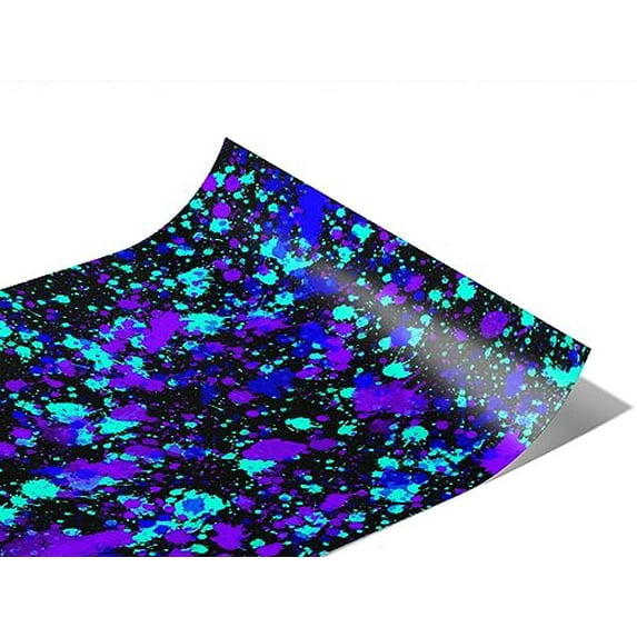 Rwraps Paint Splatter Dark Skies Matte Vinyl Film Wrap 59in x 26ft Vinyl Vehicle Car Film Sheet Roll