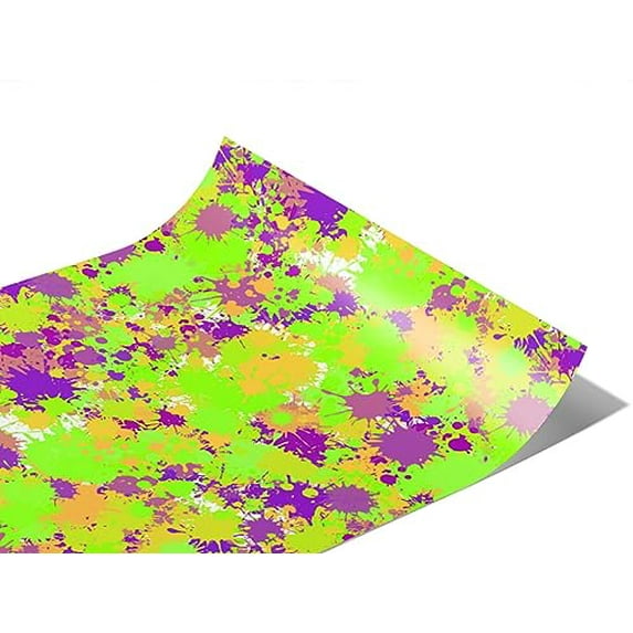 Rwraps Paint Splatter Melting Together Gloss Vinyl Film Wrap 59in x 16ft Vinyl Vehicle Car Film