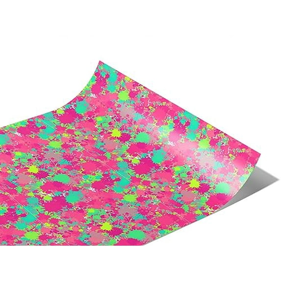 Rwraps Paint Splatter No Mistakes Gloss Vinyl Film Wrap 59in x 8ft Vinyl Vehicle Car Film Sheet Roll